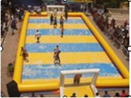 Customized Excellent Inflatable Water Soccer Field / Sports Inflatable Yellow Soccer Field