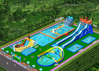 Giant Removable Inflatable Water Park With Slide For Commercial Activities