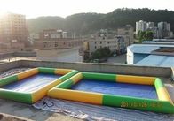 Colored Rectangular Kids Inflatable Pool for Water Park Games Using