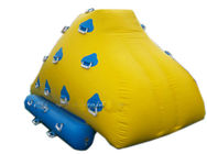 PVC tarpaulin Inflatable Water Sports / 2 sides Inflatable climbing Wall With Handles
