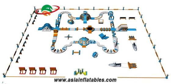 Parc aquatique gonflable de PVC du lac 0.9mm pour des enfants
